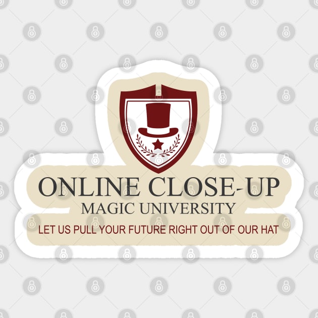 Online Close-Up Magic University Sticker by woodsman